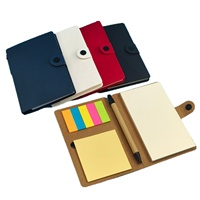 Carnet de notes avec autocollants index et stylo, ensemble de papeterie portable, bloc-notes simple et élégant, pendentif, jolis cadeaux d'anniversaire