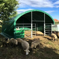 Abri portable pour animaux en PVC avec toit en dôme, tente pour animaux, abri pour vaches et chevaux avec toit