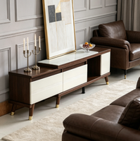 Meuble TV moderne de luxe personnalisé avec rangements et vitrines pour salon, ensemble de meubles de maison