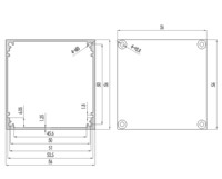 Caja de Control de Aluminio 6063-T5 Anodizado de 56*56*100mm, IP54, para Alarma de Incendio, Chasis para Control de Elevadores y Sistemas HVAC
