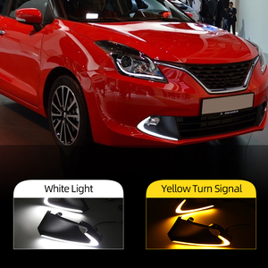 Para Suzuki <span class=keywords><strong>Baleno</strong></span> 2016 2017 <span class=keywords><strong>2018</strong></span> 2019 Cubierta de Faro Antiniebla con Luces LED DRL de Circulación Diurna y Luz Amarilla - Product Image 2