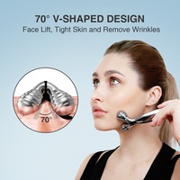 TOUCHBEAUTY énergie solaire rouleau facial lifting du visage rouleau à microcourant masseur de visage rouleaux tonification du visage lifting de la peau