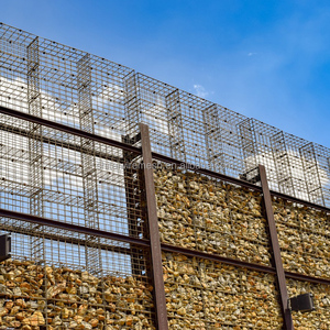 Mur de gabion 50x50 lưới 4mm dây <span class=keywords><strong>Dia</strong></span> giá thấp tự làm vườn hàng rào gabion tường 200x200x40 để bán - Product Image 2