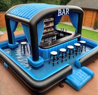 Piscine gonflable extérieure personnalisée pour fête de jardin, tente de pub, installations aquatiques, bar gonflable