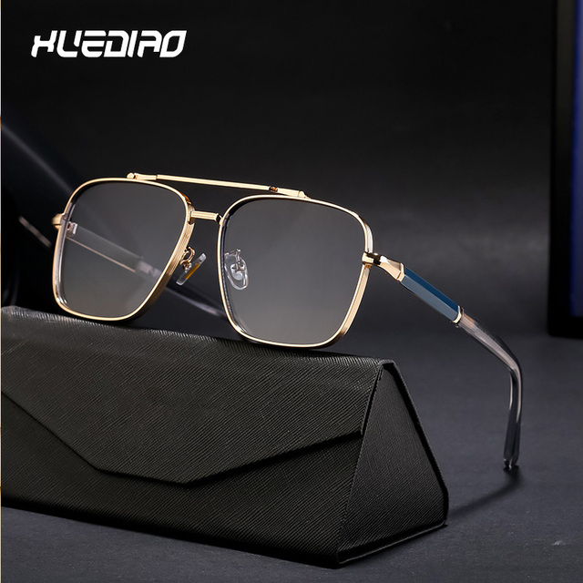Trendy Luxury Designer Metal Frame Eyewear with UV400 & Anti-Radiation Features Custom Logo Shades Eyeglasses