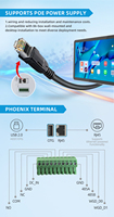 Tablette tactile personnalisée de 8 pouces à 10 points, écran capacitif PoE RK3566 2+16G Android Linux, affichage de l'état de la salle, réservation intelligente de bureaux