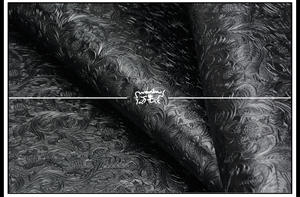 Siyah Tang çim çiçek ilk katman dana 1.8mm kalınlığında balmumu oyma desen yol renk değişikliği kabartmalı çılgın at deri - Product Image 2