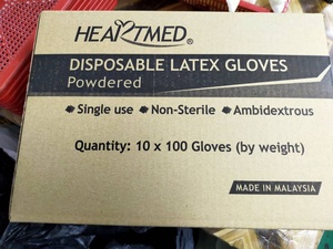 Malaysia Manufacturer Disposable Latex Examination Gloves Powder Free 5MIL Thick 24CM Length Cut Edge Cuff Smooth General - Product Image 4