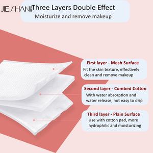 Sekali pakai kapas Viscose 3 lapisan 6x5cm efek ganda cat kuku penghapusan bantalan wajah baru bebas serat kosmetik bantalan penghapus Makeup - Product Image 6
