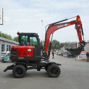 Mini Construção Nova Mini Escavadeira Escavadeira De Rodas 6 Ton Digger Rodas Escavadeira De Pneus Preço - Product Image 2