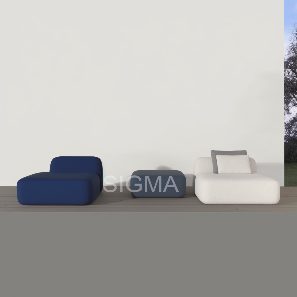 Simplicity modern patio outdoor furniture comfortable Contrasting color sectionals sofa set