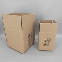 Boîtes d'expédition en carton kraft brun recyclé avec logo personnalisé imprimé, laminage mat, petit format