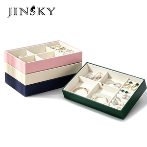 JINSKY Portable Travel Jewelry <b>Box</b> Organizer For Earrings Necklaces Rings And Other <b>Small</b> Accessories Gift <b>Box</b> For Women - Product Image 1