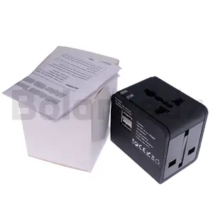 business gift universal travel adapter with 2usb port ac socket universal power adapter