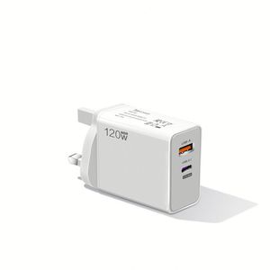 อะแดปเตอร์ชาร์จไฟแบบเร็วพิเศษ 120W QC3.0 USB พร้อมสายชาร์จ USB C 6A สำหรับโทรศัพท์มือถือ - Product Image 1