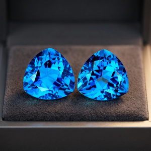 10mm Trillion Cut Natural Swiss Blue Topaz Venta al por mayor Precio de fábrica Piedra preciosa suelta facetada de alta calidad por quilate - Product Image 3