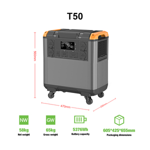 3000W 5376Wh Generador solar Portal Power Station EU Socket LiFePO4 Estación de energía solar para el hogar al aire libre - Product Image 2
