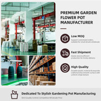 Pot de fleurs PP traditionnel de luxe avec trous de drainage auto-arrosants, capacité de 4,74 L, design panier suspendu durable, non revêtu