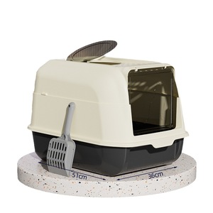 Bac à litière pour chat fermé, style tiroir, chargement par le haut, anti-odeur, anti-éclaboussures, pour chats - Product Image 5