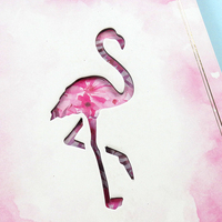 Agenda personnalisé 2021, papeterie scolaire, rose, découpé, motif flamant rose, pour Journal intime