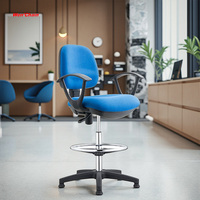 Fauteuil de bureau ergonomique moderne et professionnel de haute qualité Foshan, pivotant, à dossier mi-haut en tissu, réglable en hauteur, pour la maison et le bureau, garantie 2 ans