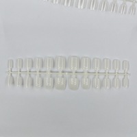 Lot de 24 faux ongles à presser, couleur unie, personnalisables, en ABS, application complète pour les doigts