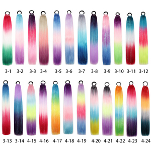 Extensions per trecce sintetiche effetto glitter scintillante all'ingrosso <span class=keywords><strong>con</strong></span> elastico, capelli Yaki Ombre <span class=keywords><strong>con</strong></span> tinsel - Product Image 6