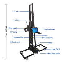 Printer seni dinding DX7 kepala cetak 3D 5D mesin cetak dinding vertikal UV otomatis Printer Dinding