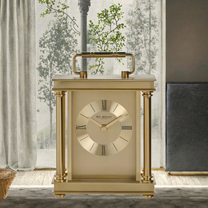 High Quality Durable Brass <b>Gold</b> Metal Geometric Shape Quartz Analog Table <b>Clock</b> with Minimalist Design Needle Display for Desk - Product Image 3