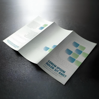 Brochure pliée en trois, impression offset sur mesure, vente en gros OEM - Flyer publicitaire écologique en papier d'art pour affichage publicitaire