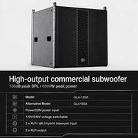 Subwoofer Line Array Aktif Tahan Air 18 inci, Speaker PA 35 Hz 1500W RMS dengan Amplifier Kelas D dan DSP Terintegrasi untuk Acara Panggung
