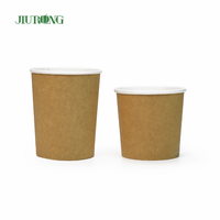 Gobelets à soupe en papier kraft biodégradable imperméable de 12 oz à paroi simple avec couvercles, bols jetables écologiques de qualité alimentaire pour soupes chaudes