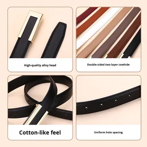 <span class=keywords><strong>Ceinture</strong></span> <span class=keywords><strong>en</strong></span> <span class=keywords><strong>cuir</strong></span> de vachette véritable pour femmes Boucle <span class=keywords><strong>en</strong></span> alliage Largeur 2.5cm Motif floral <span class=keywords><strong>Ceinture</strong></span> décontractée pour robe 2025 - Product Image 3
