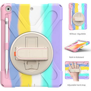 Funda de silicona para tableta de arcoíris para niños con correa de mano ajustable, soporte para lápiz, correa para el hombro para iPad 10,2 2021 - Product Image 2