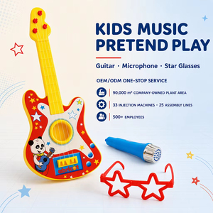 Kids Musical Instrument Toy Set Mini Guitar Handheld <strong>Microphone</strong> Star-Shaped Sunglasses Non-Electric Plastic Educational Pretend - Product Image 1