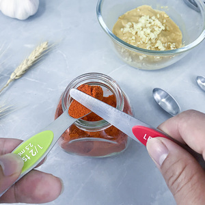 Stainless Steel <b>Measuring</b> Spoon Double Headed Magnetic 8 Piece Set Baking <b>Tools</b> Graduated Seasoning Storage Spoon - Product Image 3