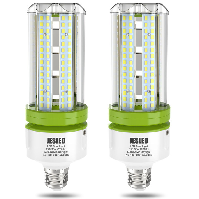 JESLED Led Light Bulb 200w Equivalent 5000k Daylight White 20w Super Bright Led Bulb E26/E27 Base Led Corn Light Bulb