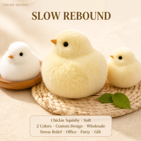 Mainan Squishy Anak Ayam Berbulu, Perlahan Mengembang, Pereda Stres, Cocok untuk Hadiah Paskah, Ulang Tahun, Hadiah Kelas, 7x8cm