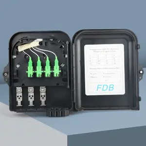 8 çekirdekli 1:8 plc pigtails siyah beyaz şekerleme ODP FTB FTTH kesilmemiş kablo fiber erişim terminali splitter kutusu