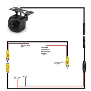 Caméra de recul HD Fish Eye 720P TVI Sginal DC 12v uniquement utilisée pour la radio Android 2din - Product Image 6