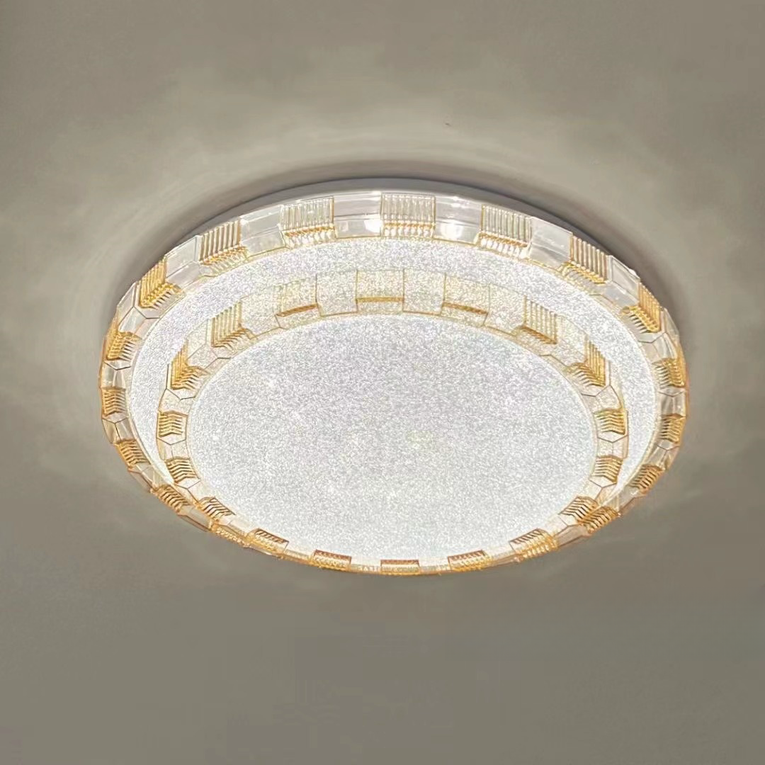 Modern Luxury Steel AC Ceiling Lamp High End Simple Warm Style Bedroom Lighting