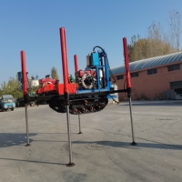 Usine 25HP 150m Portable sur chenilles hydraulique plate-forme de forage diesel petite plate-forme de forage de puits d'eau