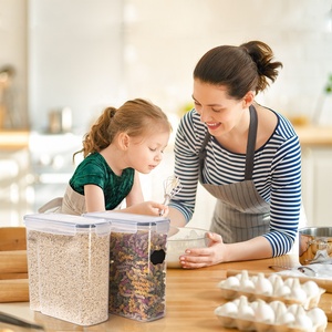Ensemble de 4 boîtes de rangement en plastique premium de 4 L, empilables, hermétiques, gain de place pour céréales, organisation de filaments d'impression 3D - Product Image 3