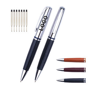 New Best Price Superior Quality Luxury Leather PU Ball <b>Pen</b> With Printing Customized Logo - Product Image 2