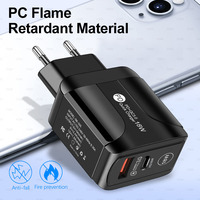 Corea Pug PD18W USB C cargador rápido PD tipo C enchufe adaptador de corriente para iPhone 15 Pro Max/14 Pro Max/14/13/12 Google Pixel