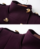 FMY69367 Manteau coupe-vent d'hiver haut de gamme personnalisé en usine, à double boutonnage, taille cintrée, avec chapeau amovible pour femme