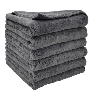 550GSM Infinity Laser Edge Microfibre Coral Velvet Serviette Motif Solide Haute Absorption Essuyage De L'eau Peinture Protection Contre Les Dommages - Product Image 1