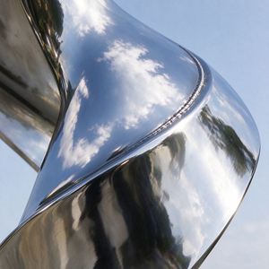 Modern Abstract Twist Stainless Steel Sculpture Mirror Polished Infinity Metal Statue for Outdoor Plaza Garden Landscape - Product Image 2