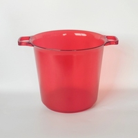Cuvette en plastique de boisson de seau à glace avec de doubles poignées