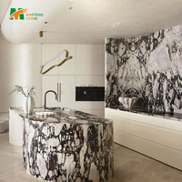 Comptoirs en marbre MTSTON rose, modernes, polis, imperméables, pour villa, hôtel, crédence, décoration intérieure avec design graphique, îlot en marbre